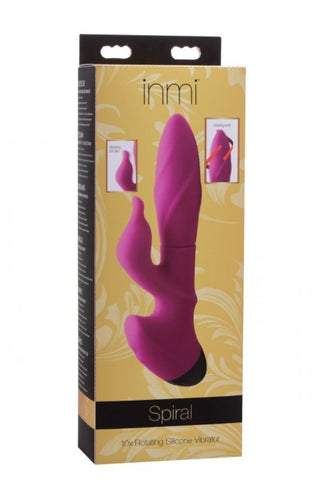 Spiral 10X Rotating Silicone Rabbit Vibrator by XR Brands - Rabbit Vibrators