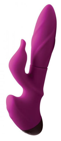 Spiral 10X Rotating Silicone Rabbit Vibrator by XR Brands - Rabbit Vibrators
