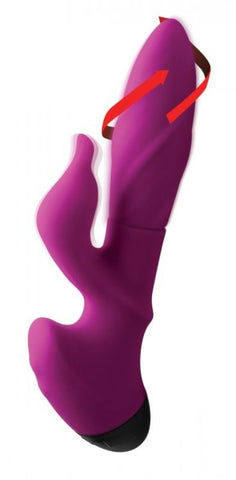 Spiral 10X Rotating Silicone Rabbit Vibrator by XR Brands - Rabbit Vibrators