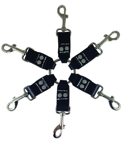 Edge Leather 6 Point Hog Tie by Sportsheets - Spreaders and Hangers