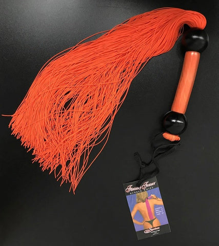 Large Orange Rubber BDSM Impact Whip by Sportsheets - Whips And Crops