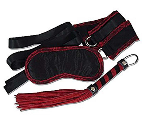 Leather And Lace Luxury Bondage Kit by Sportsheets - Cuffs and Restraints