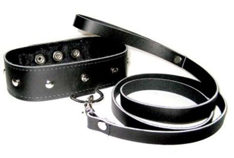 Leather Collar And Leash Set by Sportsheets - Collars and Leads