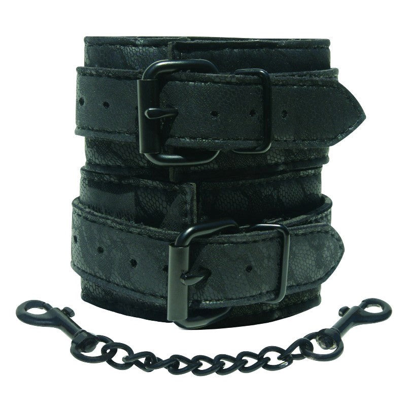 Sportsheets Midnight Lace Cuffs - - Collars And Cuffs