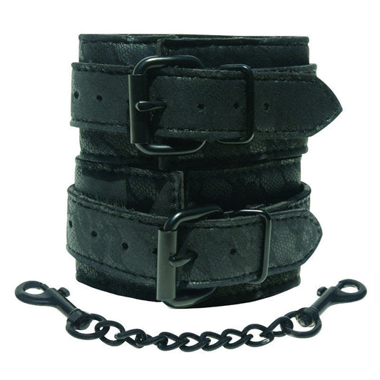 Sportsheets Midnight Lace Cuffs - - Collars And Cuffs