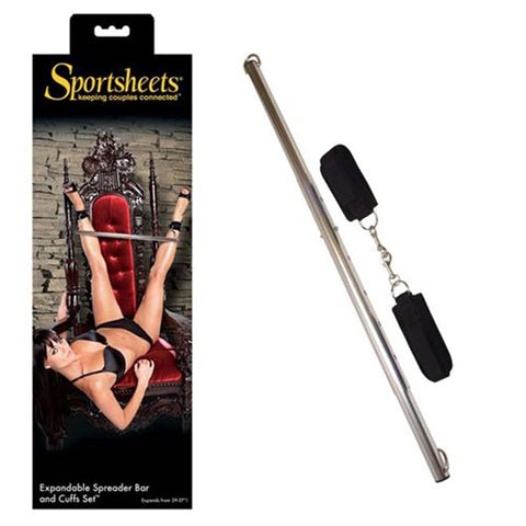 Spreader Bar and Cuffs Set by Sportsheets - Spreaders and Hangers