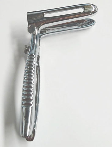 Spring Loaded Sims Rectal Speculum by Hell's Couture - Steel Sex Toys