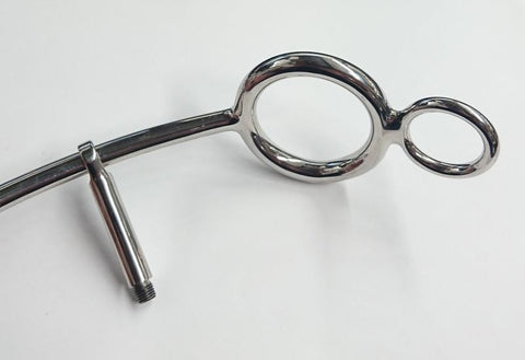 Steel Anal Hook With Cock Ring by Hell's Couture - Spreaders and Hangers