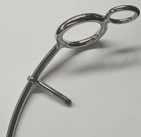 Steel Anal Hook With Cock Ring by Hell's Couture - Spreaders and Hangers