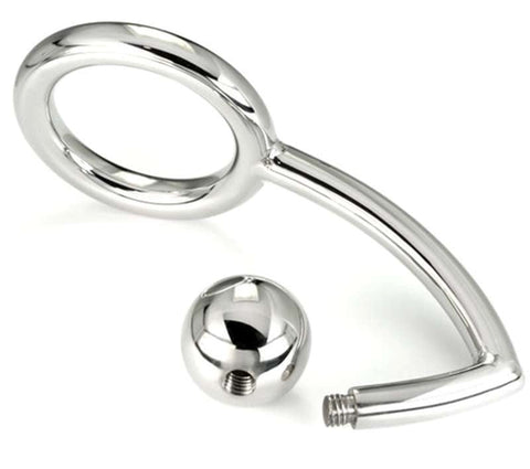 Steel Cock Ring Anal Intruder by Hell's Couture - Spreaders and Hangers
