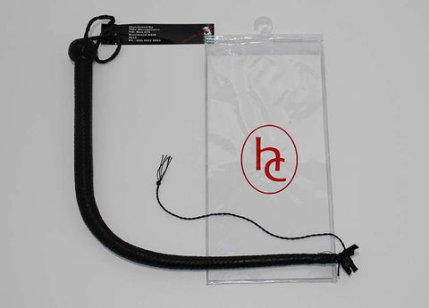 Stockmans Black Leather Whip 60cm by Hell's Couture - Whips And Crops