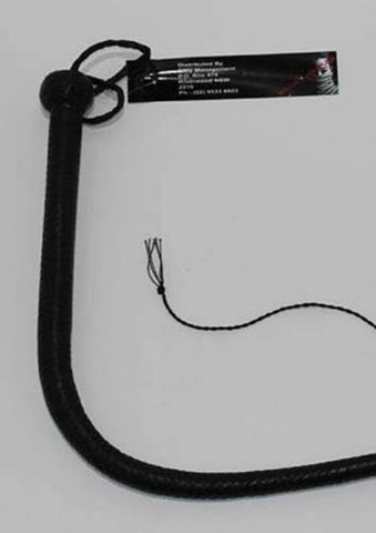 Stockmans Black Leather Whip 60cm by Hell's Couture - Whips And Crops
