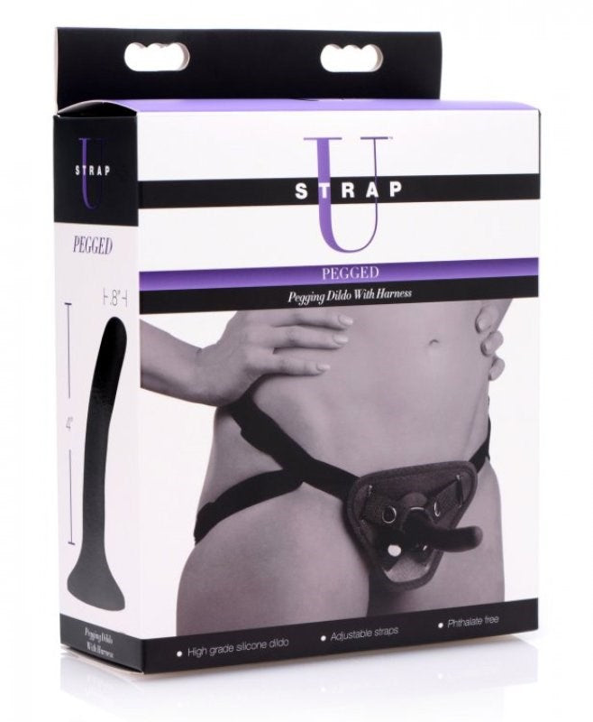 Strap U Pegged Pegging Dildo with Harness - - Strap On Sextoys