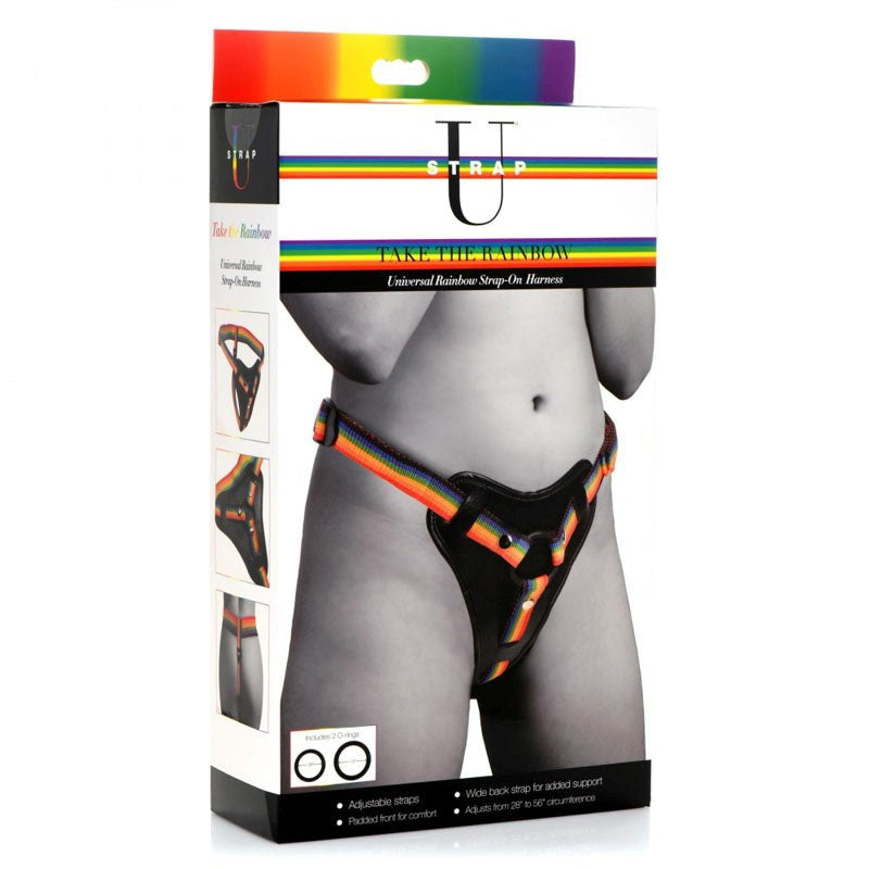 Strap-U Take the Rainbow Universal Rainbow Harness - - Strap On Sextoys