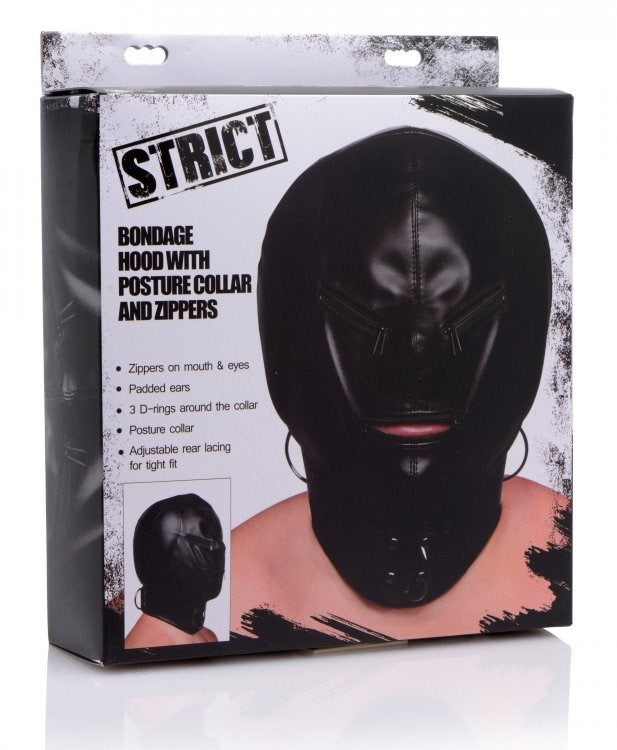 Strict Hood Mask Zipper - - Bondage Hoods