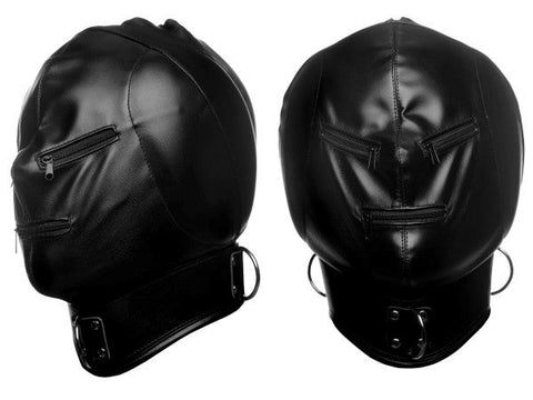 Strict Zipper Bondage Hood by XR Brands - Bondage Hoods