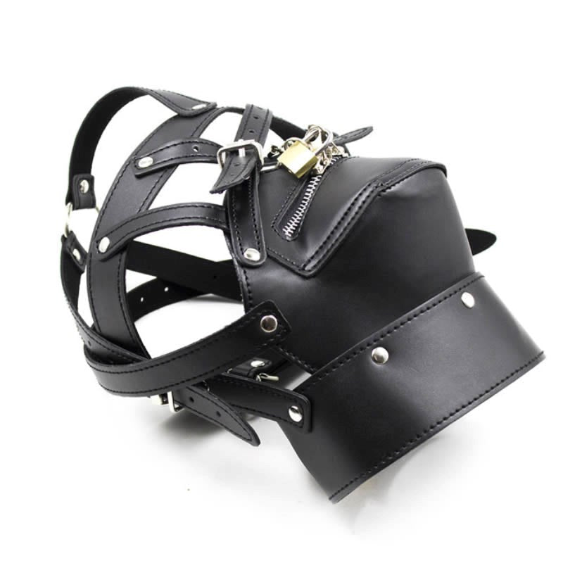 Strict Hood Zipper Harness - - Bondage Hoods