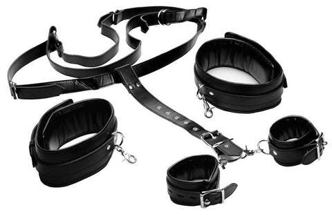 Strict Thigh Sling With Wrist Cuffs by XR Brands - Cuffs and Restraints