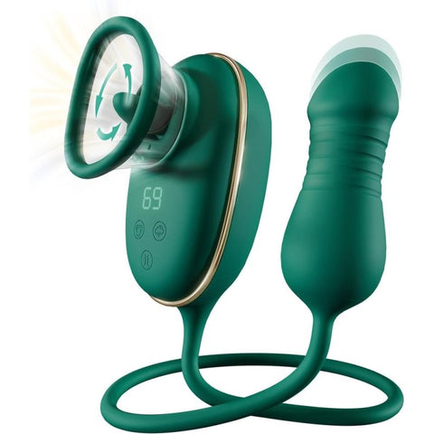 Sucking vibrator with vibrating licking tongue thrusting - Finger and Tongue Vibrators