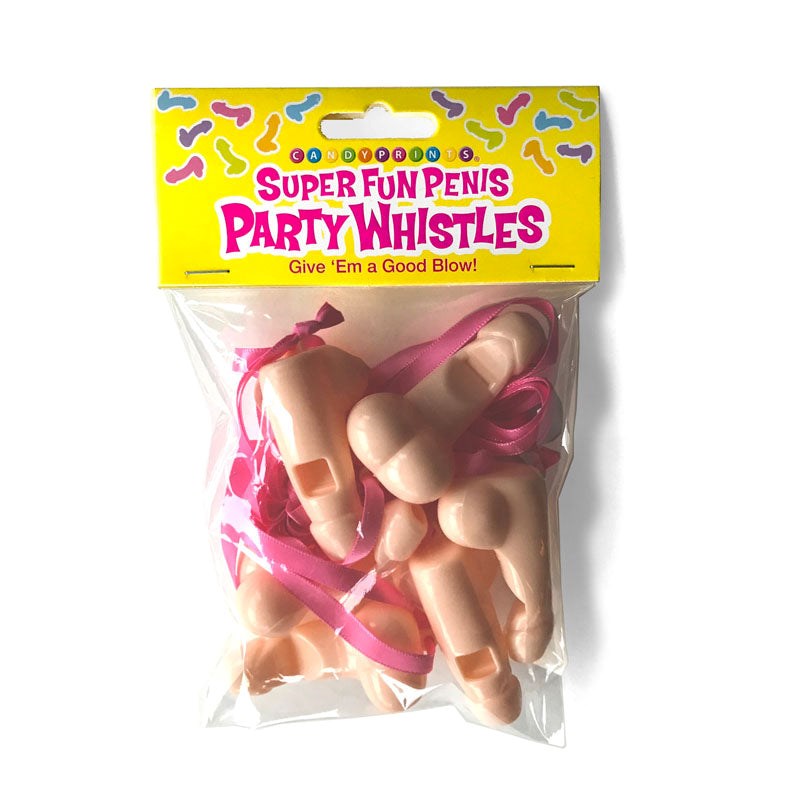 Super Fun Penis Party Whistles - 6 Pack - - Bachelorette and Bucks