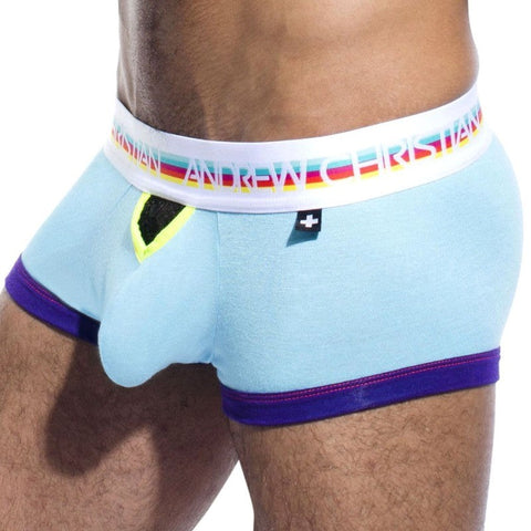 Teaser Boxer Blue Mens Underwear by Andrew Christian - Mens Briefs And Boxers