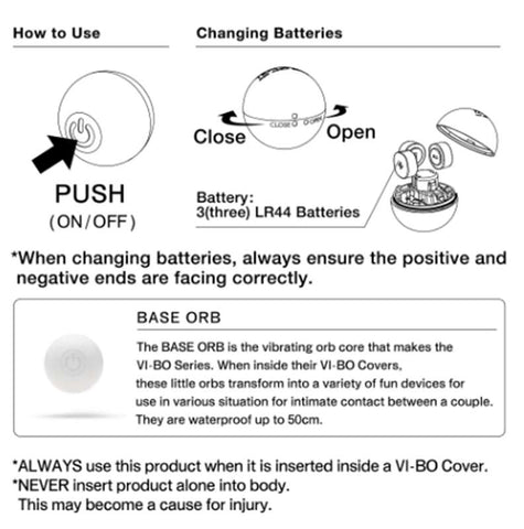 VI-BO Finger Orb Waterproof Vibrator by Tenga - Finger and Tongue Vibrators