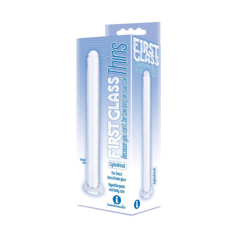 The 9s Glass Thins Cylindrical Glass Plug by Icon Brands - Glass Sex Toys