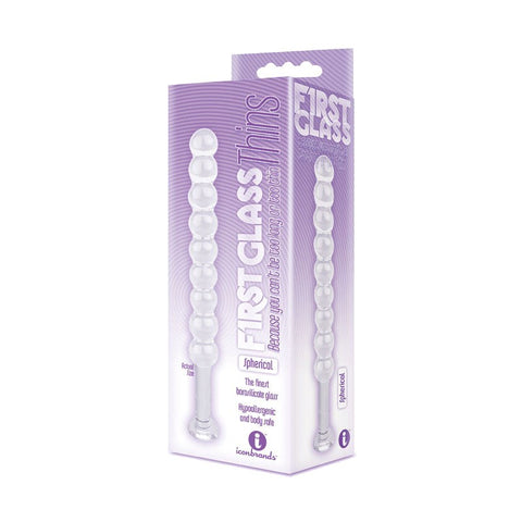 The 9s Glass Thins Spherical Glass Plug by Icon Brands - Glass Sex Toys