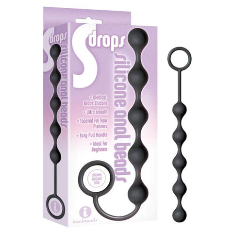 S-Drops Silicone Anal Beads Anal Beads by Icon Brands - Anal Beads and Balls
