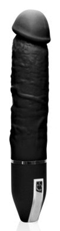 The Big Boy 7 Black Silicone Vibrator with 10 Rhythms - - Realistic Dildos