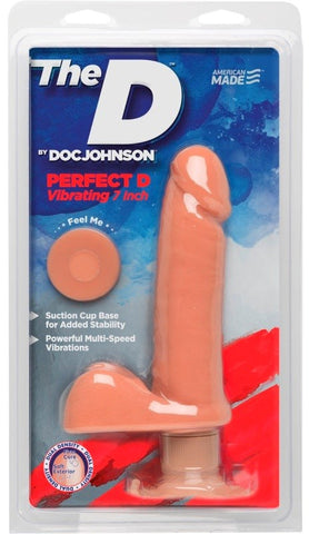 The Perfect D Vibrating 7 Inch by Doc Johnson - Realistic Dildos