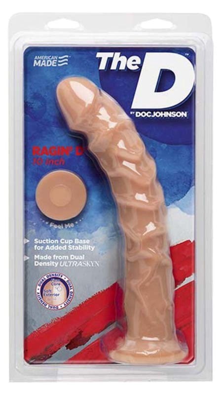 The D The Ragin - - Realistic Dildos D 10 Inch Vanilla - - Realistic Dildos