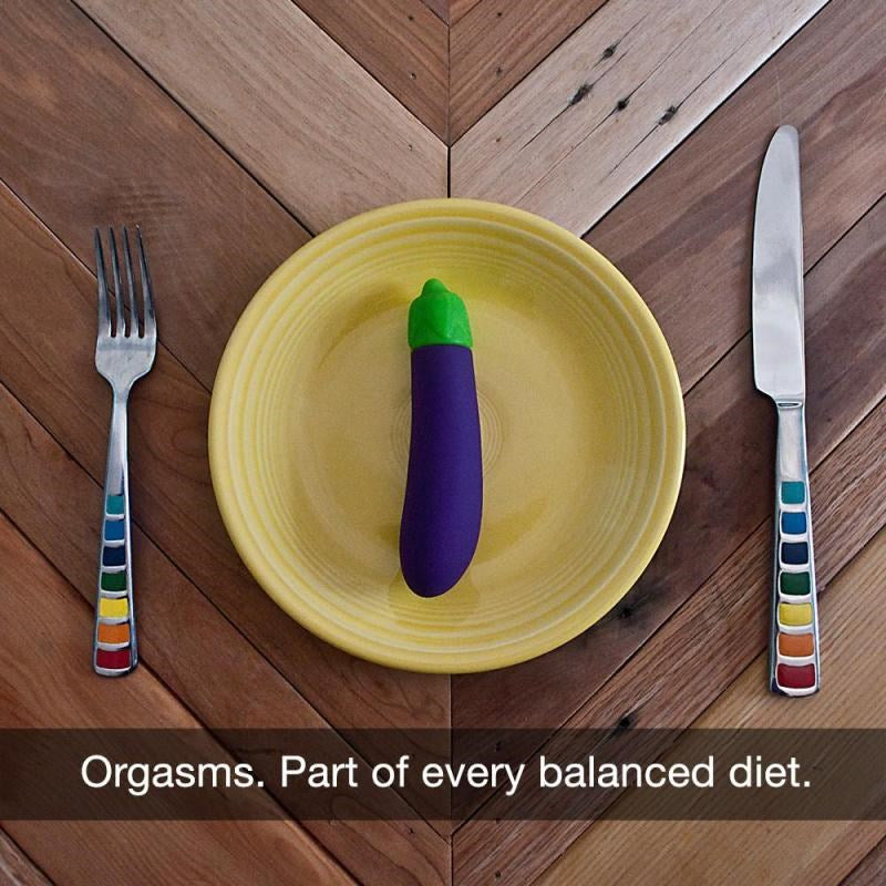 The Eggplant Emojibator - - Waterproof Vibrators