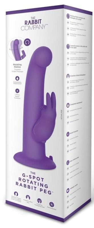 The G-Spot Rotating Rabbit Peg Purple - - Rabbit Vibrators