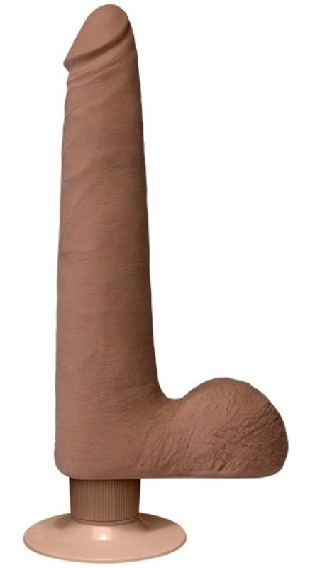 The Realistic Cock UR3 Vibrating Slim 9 Inch - Brown - - Realistic Dildos