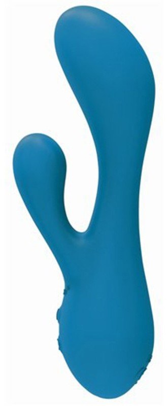 The Swan Hug with Squeeze Control Teal - - Rabbit Vibrators