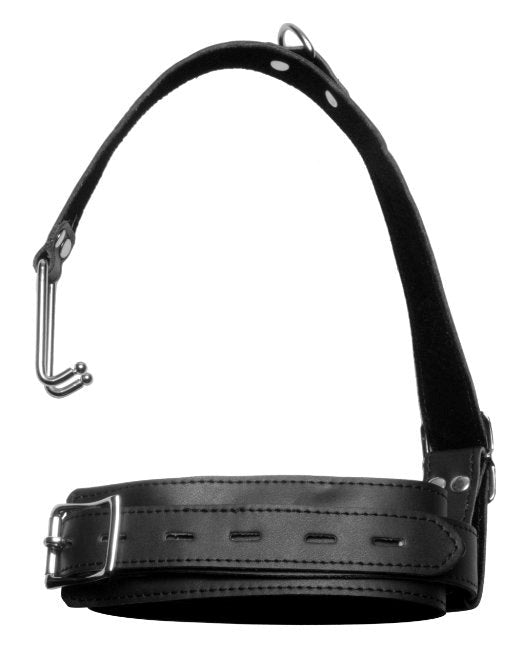 Thin Bondage Collar with Nose Hook - - Collars And Cuffs