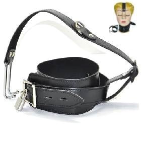 Thin Bondage Collar with Nose Hook - - Collars And Cuffs