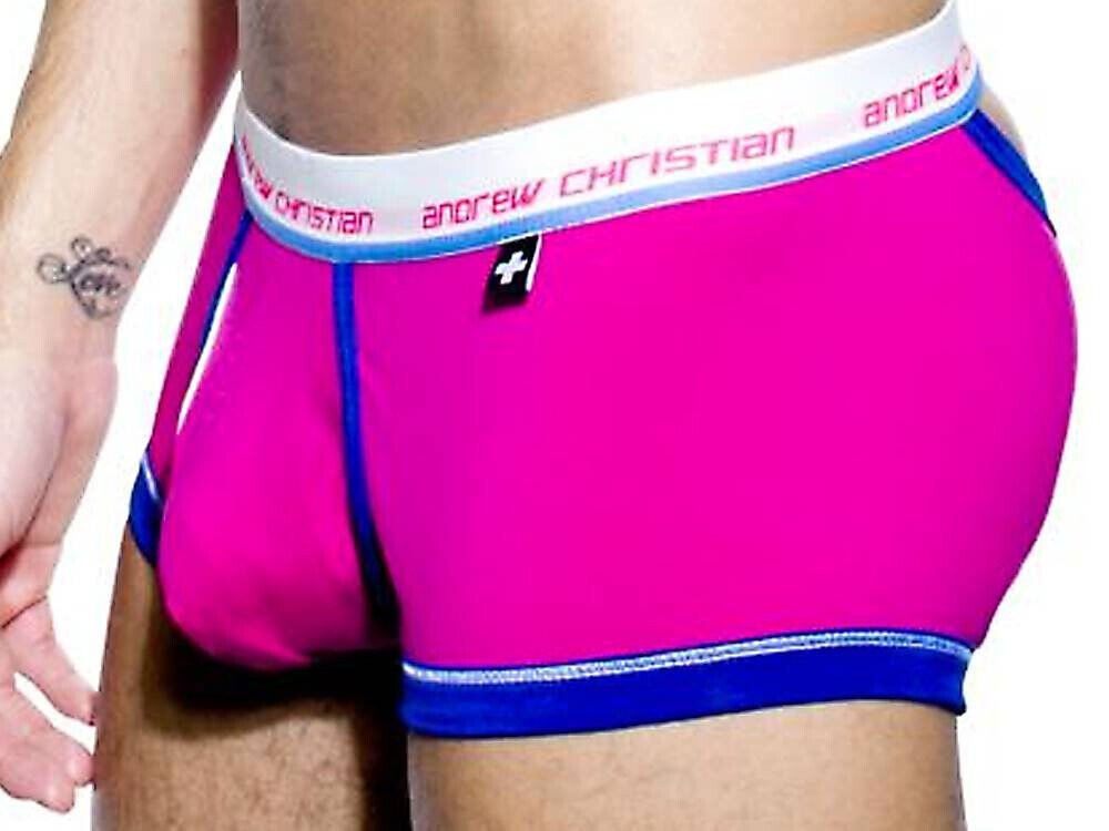 Tighty Whitie Punked Cresent Boxer Fuchsia - - Mens Briefs And Boxers