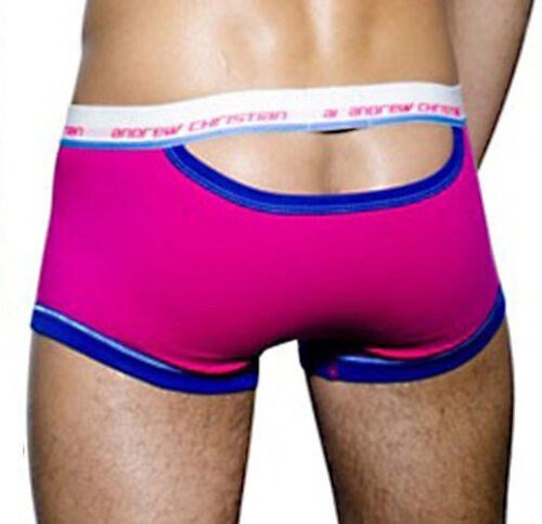 Tighty Whitie Punked Cresent Boxer Fuchsia - - Mens Briefs And Boxers