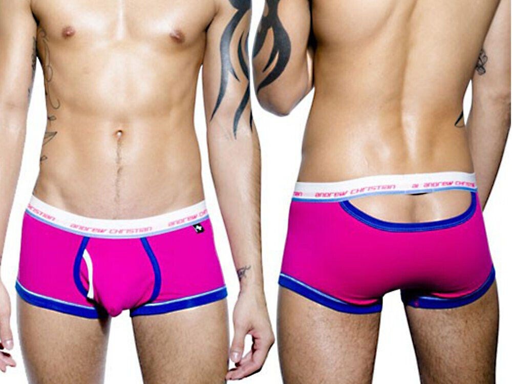 Tighty Whitie Punked Cresent Boxer Fuchsia - - Mens Briefs And Boxers