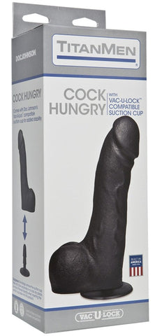 Cock Hungry Black Silicone Dildo by Doc Johnson - Realistic Dildos