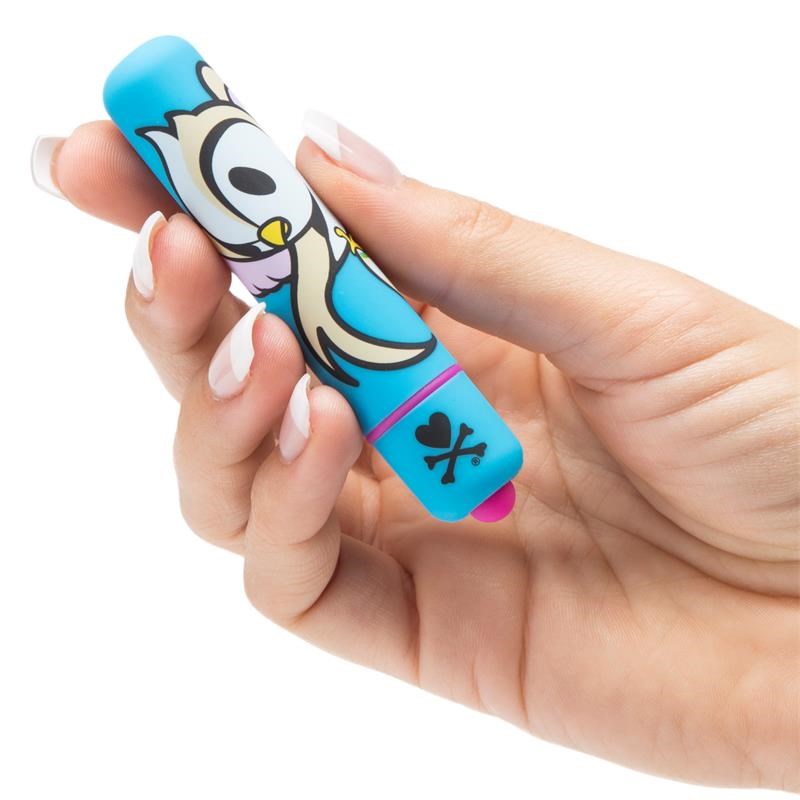 tokidoki Single Speed Mini Bullet Vibrator Blue Doughnut Bird - - Mini & Slim Vibrators