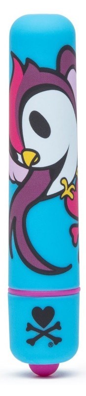 tokidoki Single Speed Mini Bullet Vibrator Blue Skull Bird - - Personal Massagers