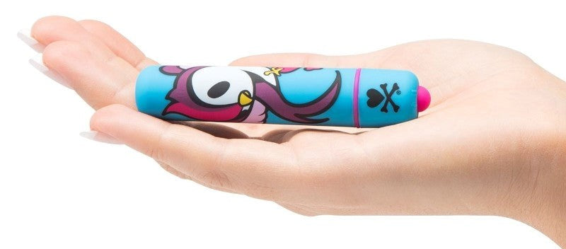 tokidoki Single Speed Mini Bullet Vibrator Blue Skull Bird - - Personal Massagers