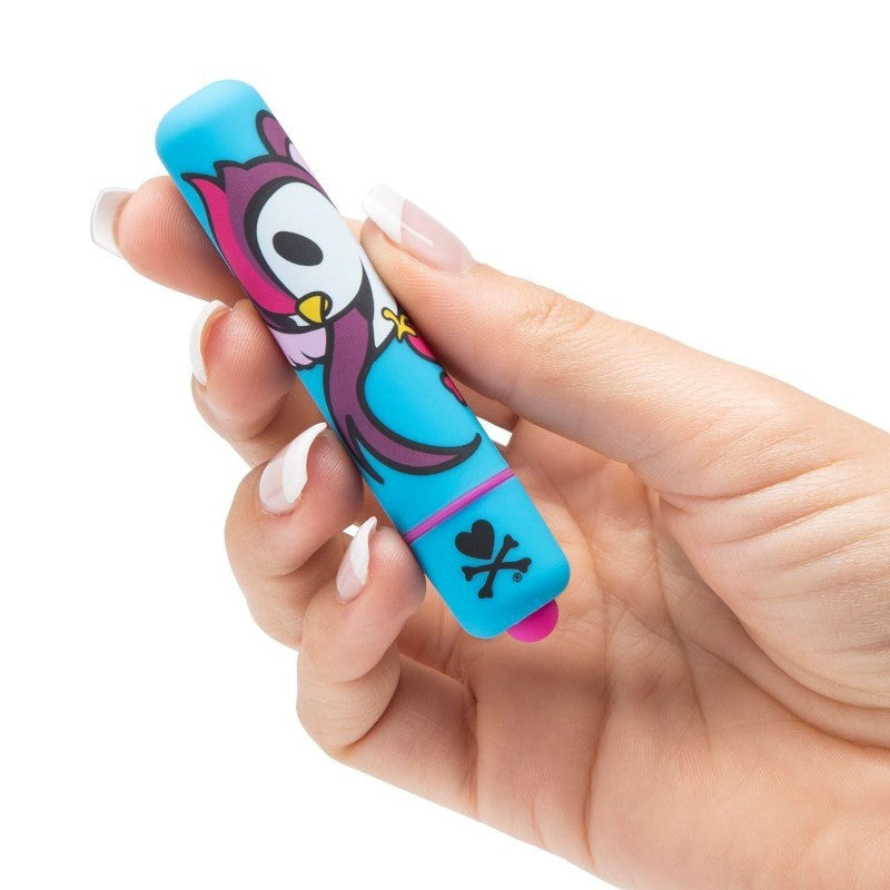 tokidoki Single Speed Mini Bullet Vibrator Blue Skull Bird - - Personal Massagers