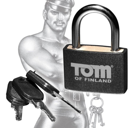 Tom Of Finland Locking Chain Collar by XR Brands - Cuffs and Restraints