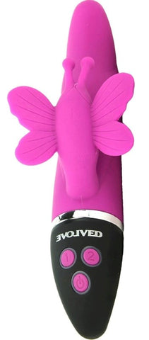 Trio of Hearts Lush Butterfly Vibrator by Evolved - Rabbit Vibrators