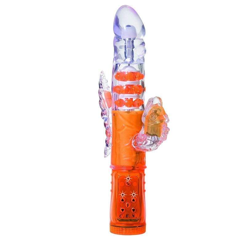 Triple Orgasm Vibrator Orange - - Rabbit Vibrators