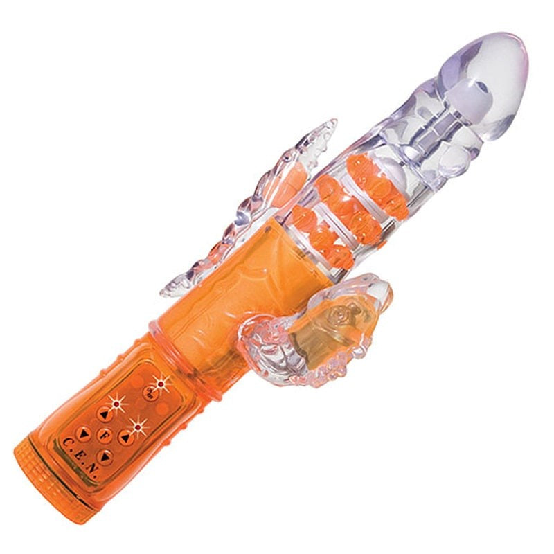 Triple Orgasm Vibrator Orange - - Rabbit Vibrators